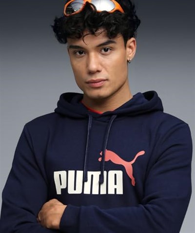 PUMA ESS+ 2 Col Big Logo Hoodie Sweatshirt Üniseks Yetişkin