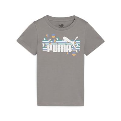 PUMA ESS+ SUMMER CAMP Tee Unisex Çocuk Tişört, Turquoise Surf, 4-5 Yaş