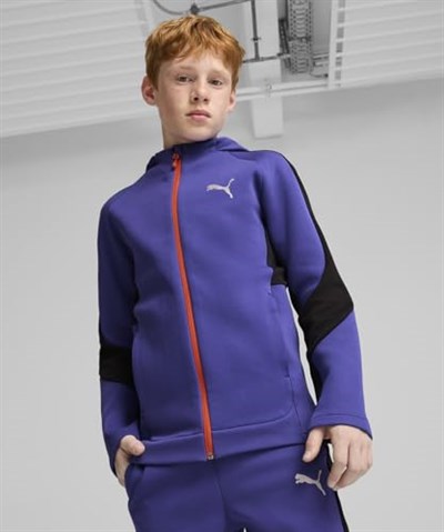 PUMA EVOSTRIPE FZ Hoodie DK Mont Üniseks Çocuk