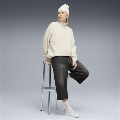 PUMA HER Half-Zip Winterized Crew Crew Sweats Kadın