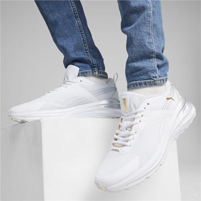 PUMA Hypnotic Metallic Shine Unisex Yetişkin Koşu Ayakkabısı, PUMA Black-PUMA Silver-Gold, 42