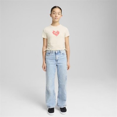 Puma Kız Çocuk T-Shirt Flaming Love Knotted Tee 13-14 Yaş, 68510887