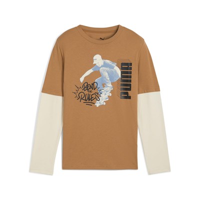 Puma Mid 90s Layered Çocuk Yuvarlak Yaka Tişört Çok Renkli, 688467