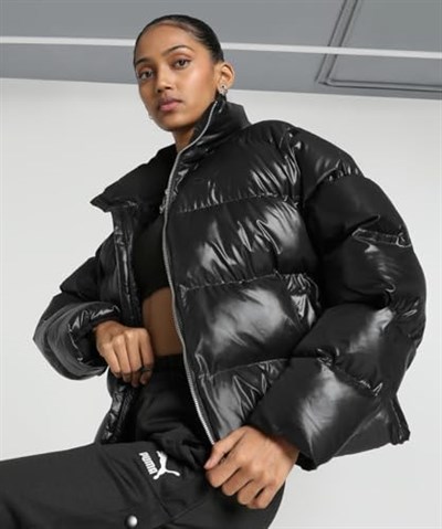 Puma Shiny Puffer Kadın Siyah Mont