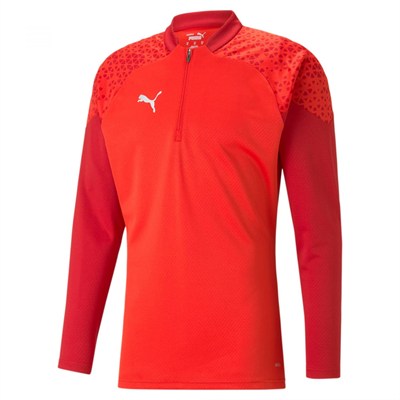 PUMA Teamcup antrenman tişörtü, 1/4 fermuarlı Slim Fit Top Erkek