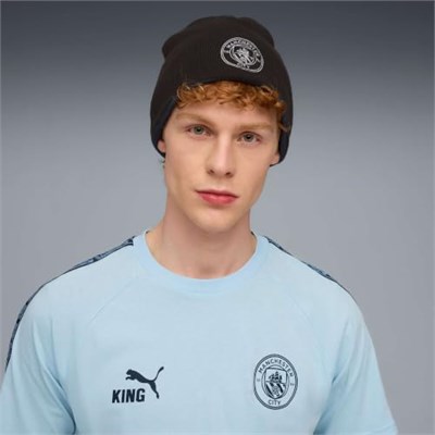 PUMA Unisex Yetişkin MCFC Reversible Beanie Şapka PUMA Black-PUMA Silver Tek Beden