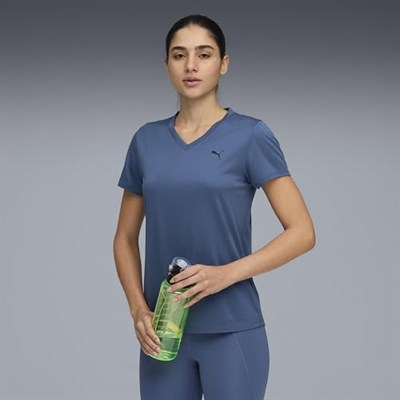 PUMA W TAD ESSENTIAL VNECK Tee Tişört Kadın
