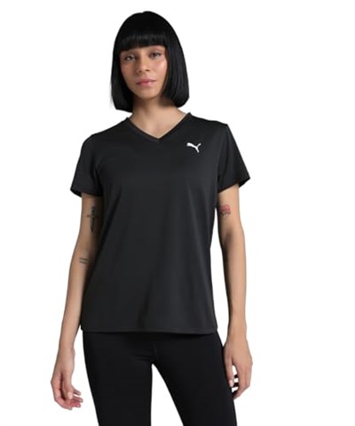 PUMA W Tad Essential Vneck Tee Tişörtler Üniseks Yetişkin