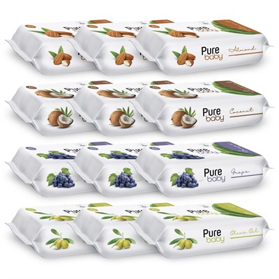 Pure Baby Islak Havlu 12x50 (600 Yaprak)