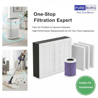 PUREBURG HEPA Yedek Filtre Electrolux FA31-201GY Hava Temizleyici Flow A3 / A3UV, FA31-203PK FA31-203WT FA31-203GN FA31-203GY ile Uyumlu
