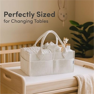 PUTSKA Bebek Bezi Caddy Organizatör Kreş Sepeti - Bebek Sepeti Bebek Duş Listesi İçin Hediye Kaydı. Bebeğin Temel Olması Gerekenler. Yenidoğan Erkek Çocuk Odası Dekoru veya Kız Çocuk Odası Dekoru veya
