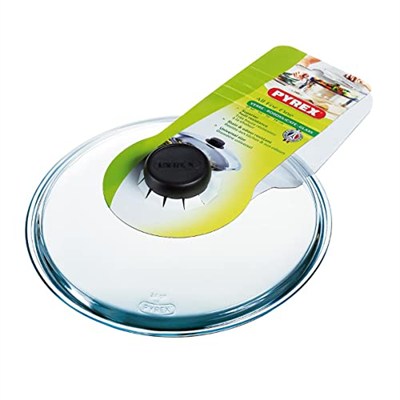Pyrex 4937234 tencere/tava için cam kapak, 28 cm, şeffaf