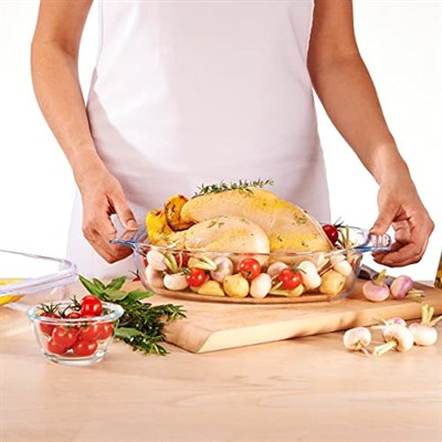 Pyrex - Karşı konulmaz - Dikdörtgen cam pişirme kalıbı, şeffaf, 31 x 20 cm
