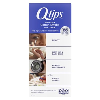 Q-tips Hijyen ve Güzellik Bakımı için Pamuklu Çubuklar Orijinal Pamuklu Bez%100 Pamuktan Yapılmıştır 625 Adet