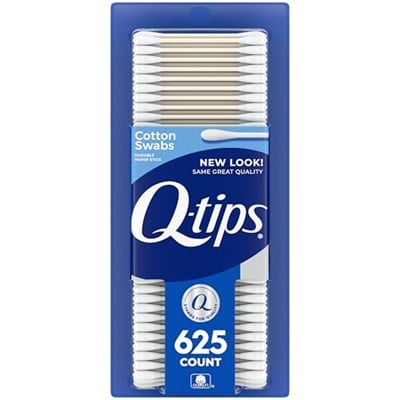 Q-tips Hijyen ve Güzellik Bakımı için Pamuklu Çubuklar Orijinal Pamuklu Bez%100 Pamuktan Yapılmıştır 625 Adet