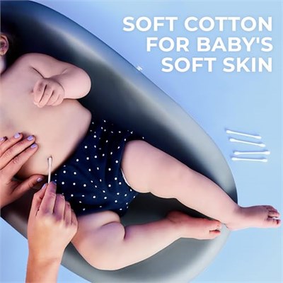 Q-tips Pamuk Bezler Organik Bezler 4 Paket Ultimate Ev ve Güzellik Aracı Organik Pamuktan Üretilmiştir, Kağıt Ambalaj 400 Adet