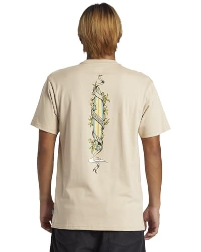 Quiksilver Aqyzt09563 Step Up Mor Bej Erkek T-Shirt
