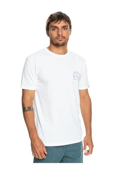 Quiksilver-Eqyzt07226 Originalbarrel M Tees Beyaz Erkek T-shirt