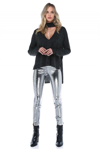 Quincey-Choker Yaka Tunik (ANTRASİT / 36)