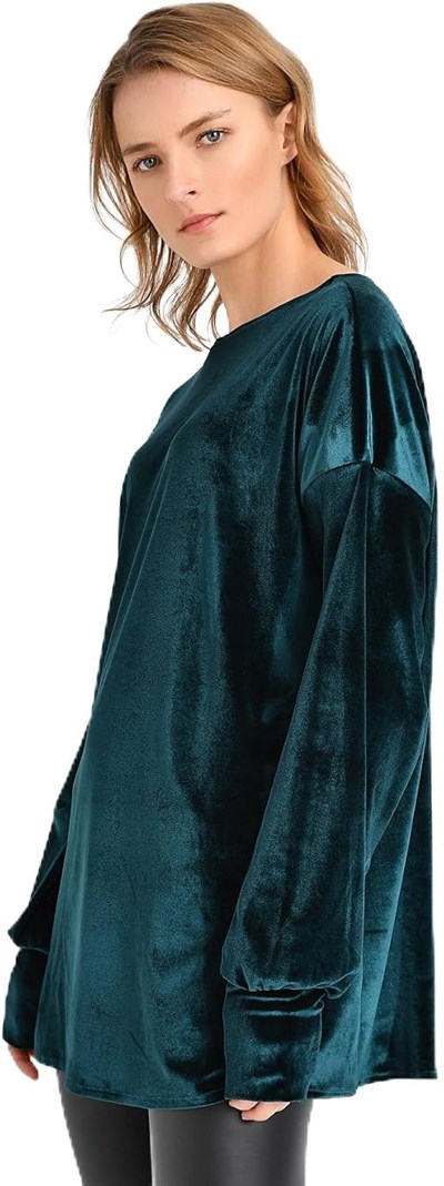 Quincey-Kadife Tunik Yeşil BDE2512 (YEŞİL / 40)