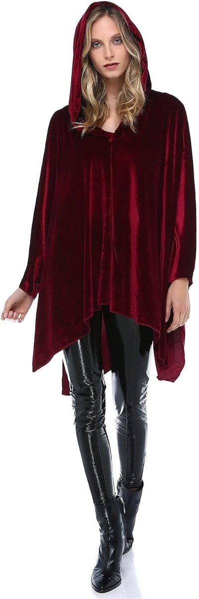 Quincey-Kadın Bordo Kadife Panço HK2518 (BORDO / 38)