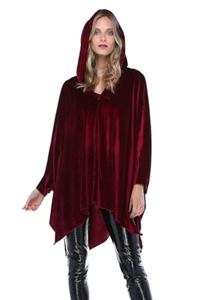 Quincey-Kadın Bordo Kadife Panço HK2518 (BORDO / 40)