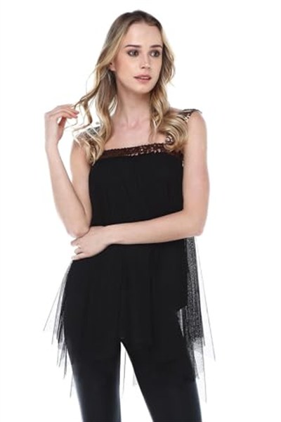 Quincey-Payetli Tunik (SİYAH-BAKIR / 40)