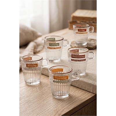 Rakle Espresso Week 5li Stackable Kahve Fincanı Seti 120 Cc