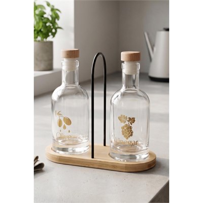 Rakle Essence Duo Bambu Stantlı 2li Yağlık-sirkelik Seti 200 Cc
