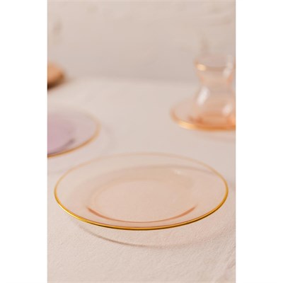 Rakle Five O Clock 6lı Cam Pasta Tabağı Seti 19 Cm