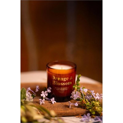 Rakle Glam Orange Blossom Portakal Çiçeği Kokulu 2li Mum Seti Turuncu 120 Gr - 200 Gr