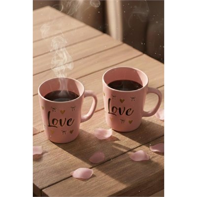 Rakle Love 2li Kupa Seti Pembe 380 Cc