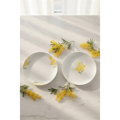 Rakle Mimosa Seramik 4lü Pasta Tabağı Seti 19 Cm