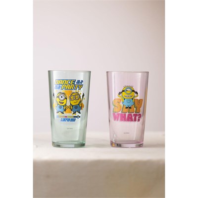 Rakle Minions 2li Bardak Seti Pembe-yeşil 570 Cc