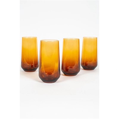 Rakle New Iconic 4lü Meşrubat Bardağı Seti Amber 470 Cc