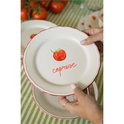 Rakle Pomodoro Stoneware 4lü Meze Tabağı Seti 21 Cm