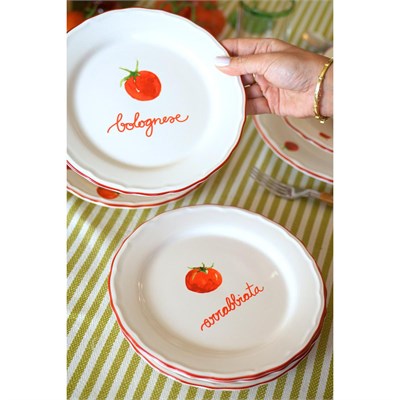 Rakle Pomodoro Stoneware 4lü Meze Tabağı Seti 21 Cm
