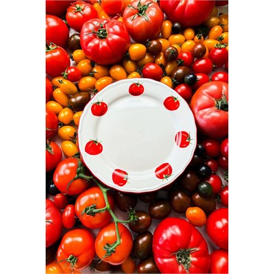 Rakle Pomodoro Stoneware 4lü Pasta Tabağı Seti 21 Cm