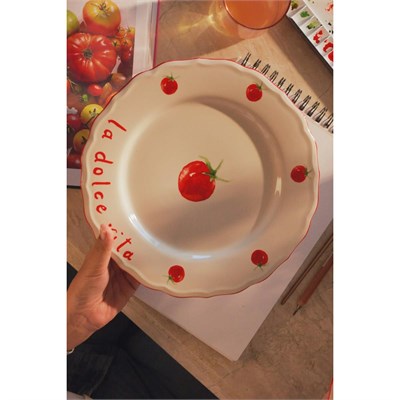 Rakle Pomodoro Stoneware 4lü Servis Tabağı Seti 28 Cm