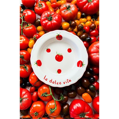 Rakle Pomodoro Stoneware 4lü Yemek Tabağı Seti 23 Cm