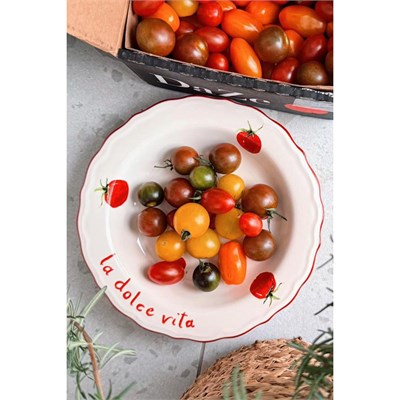 Rakle Pomodoro Stoneware 4lü Yemek Tabağı Seti 23 Cm