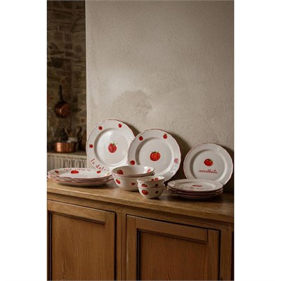 Rakle Pomodoro Stoneware Kayık Sunum Tabağı 34 Cm