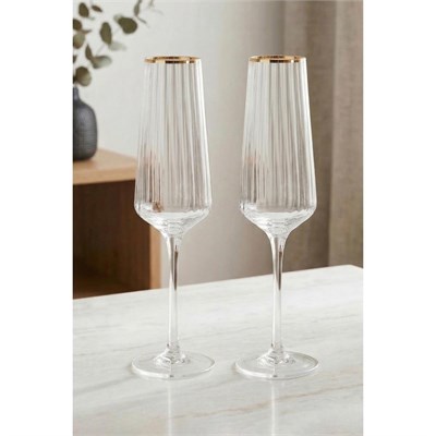 Rakle Premium Gold 4lü Şampanya Kadehi Seti 220 Cc