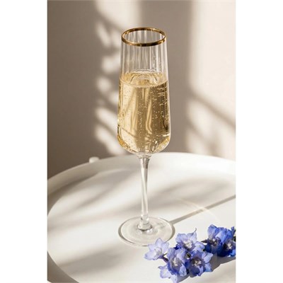 Rakle Premium Gold 4lü Şampanya Kadehi Seti 220 Cc