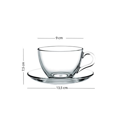 Rakle Pure Altın Yaldızlı 2li Çay Fincanı Seti 240 Cc