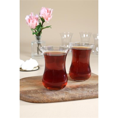 Rakle Pure İthal İnce Cam 6lı Çay Bardağı Seti 120 Cc