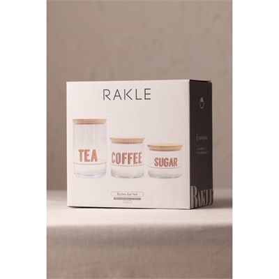 Rakle Retro Jar 3lü Kavanoz Seti 1050 Cc/ 600 Cc/ 535 Cc