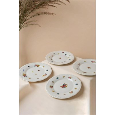 Rakle X Bengi Kurtcebe Anneanne Sofraları Porselen 4lü Pasta Tabağı Seti 21 Cm