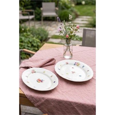 Rakle X Bengi Kurtcebe Anneanne Sofraları Porselen 2li Kayık Sunum Tabağı Seti 26-32 Cm