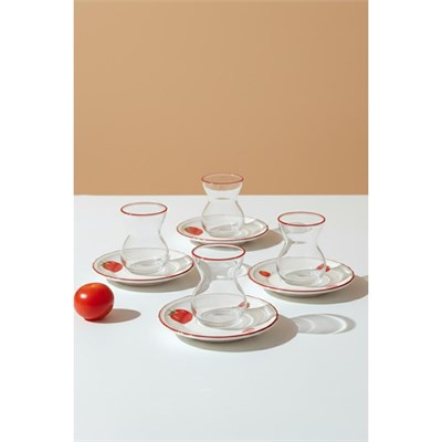 Rakle x Bengi Kurtcebe Pomodoro Stoneware 8 Parça Çay Seti 140 cc